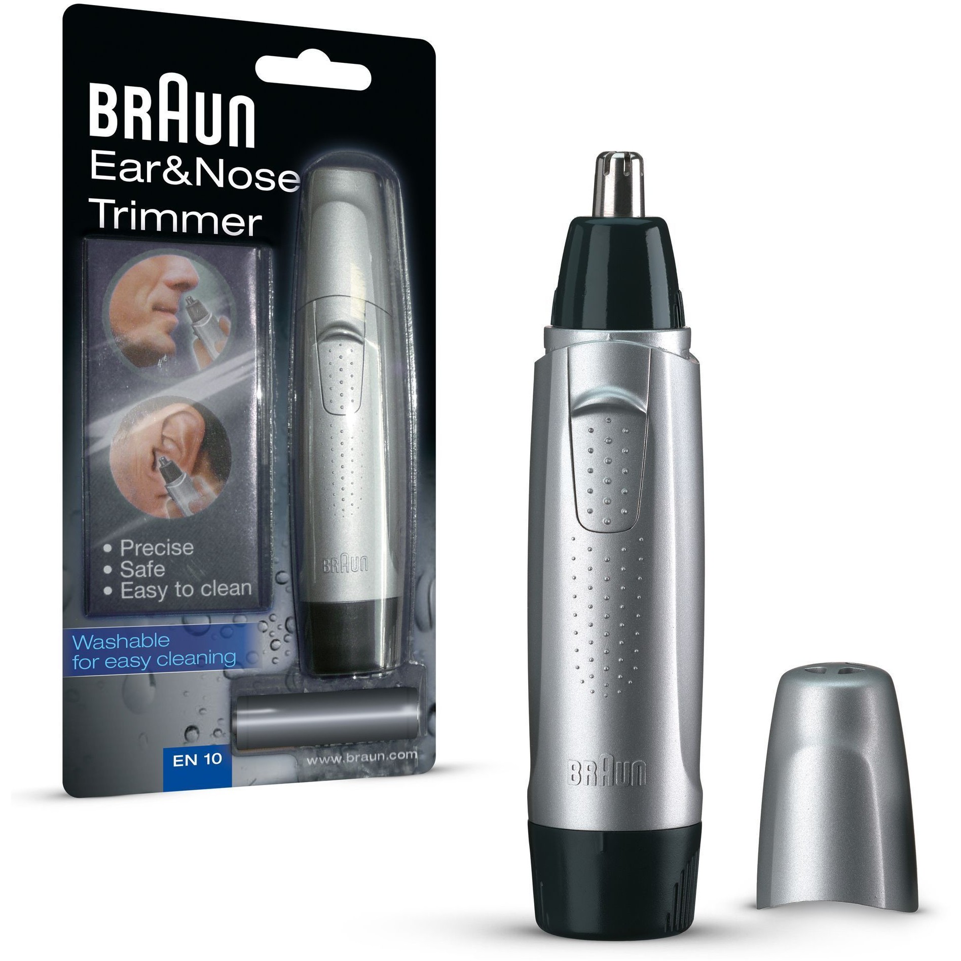 Braun EN 10, Nasen-/Ohrenhaartrimmer (silber/schwarz)
