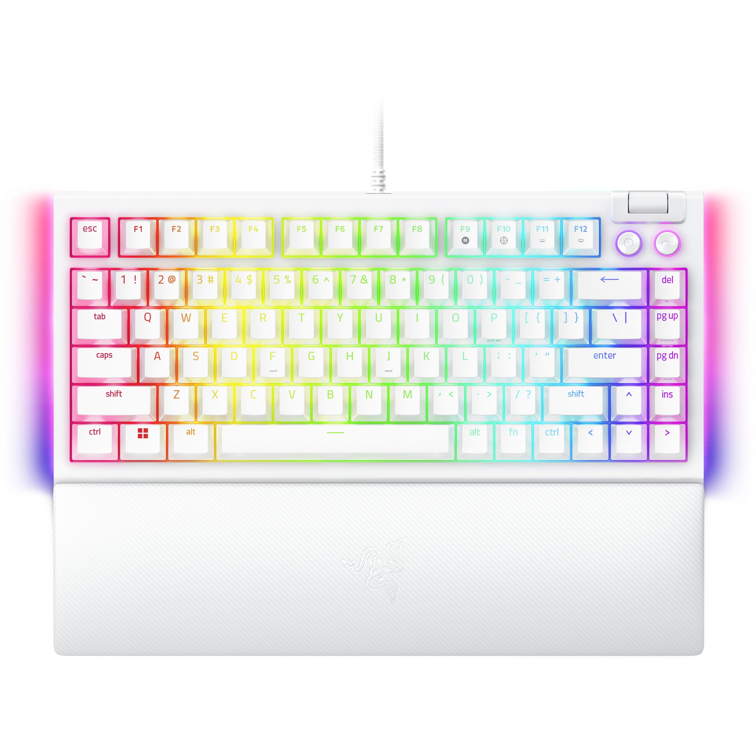 Razer BlackWidow V4 - Tastatur - 75% - Hintergrundbeleuchtung - USB-C - USA - Tastenschalter: Razer Mechanical - wei (RZ03-05001700-R3M1)