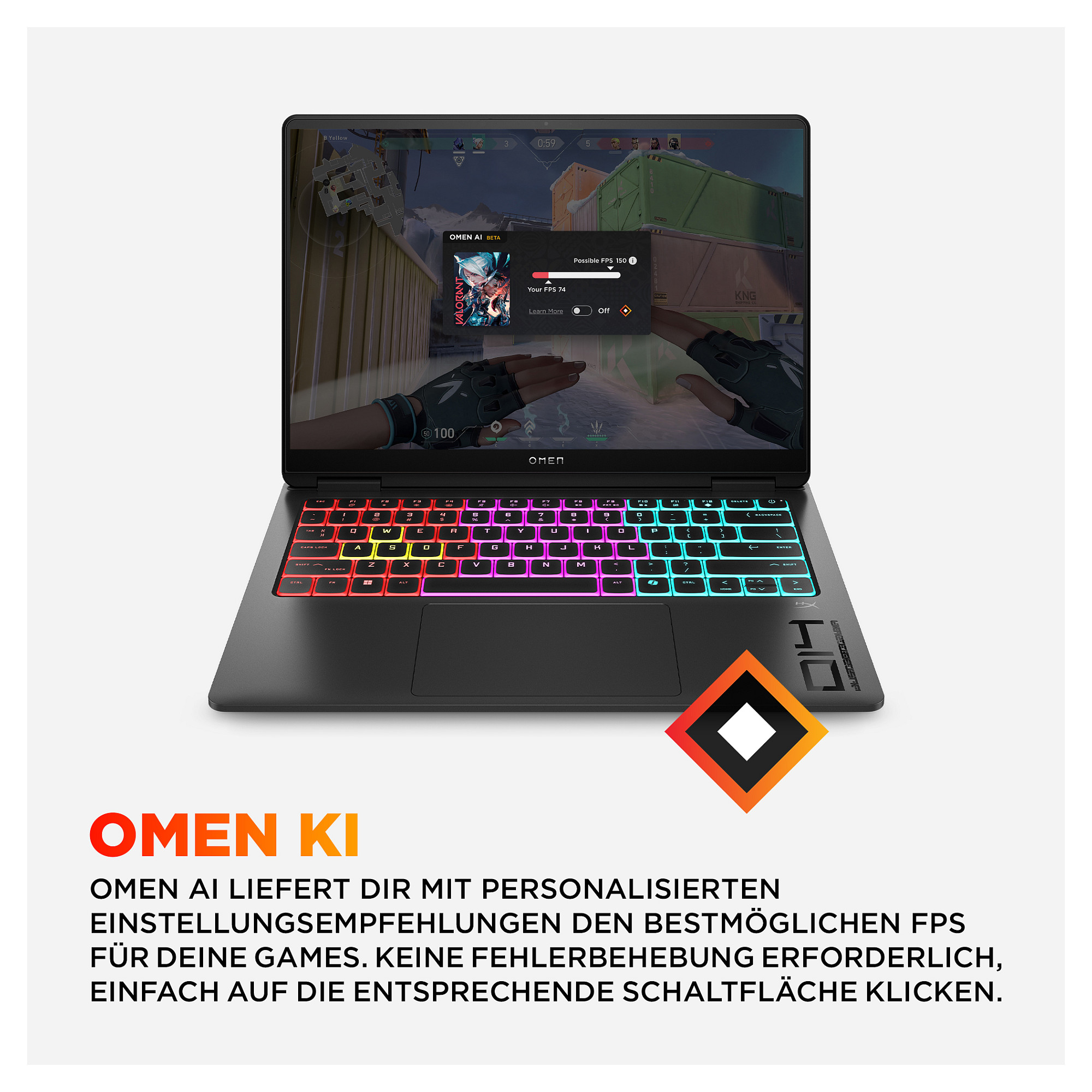 HP OMEN Transcend 14-fb1075ng Gaming Notebook 35.6 cm (14