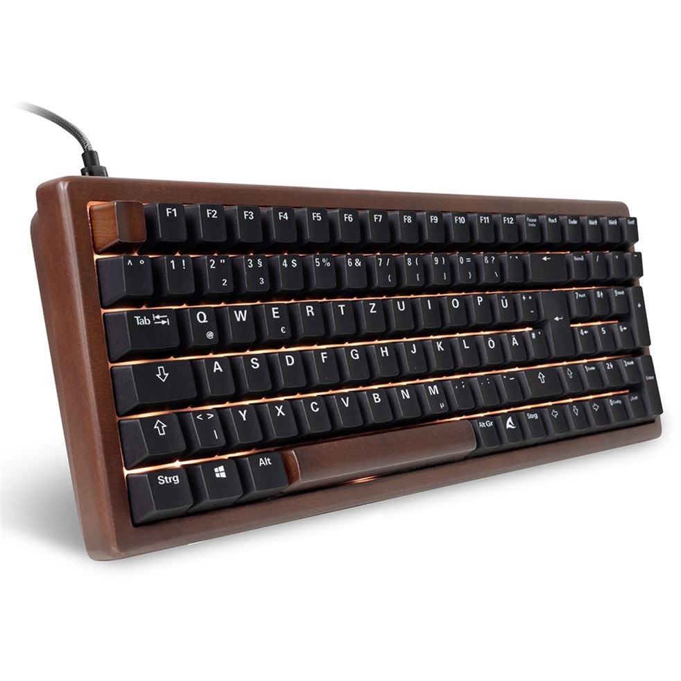 Sharkoon Gaming Tastatur Skiller SGK50S2 Wood schwarz