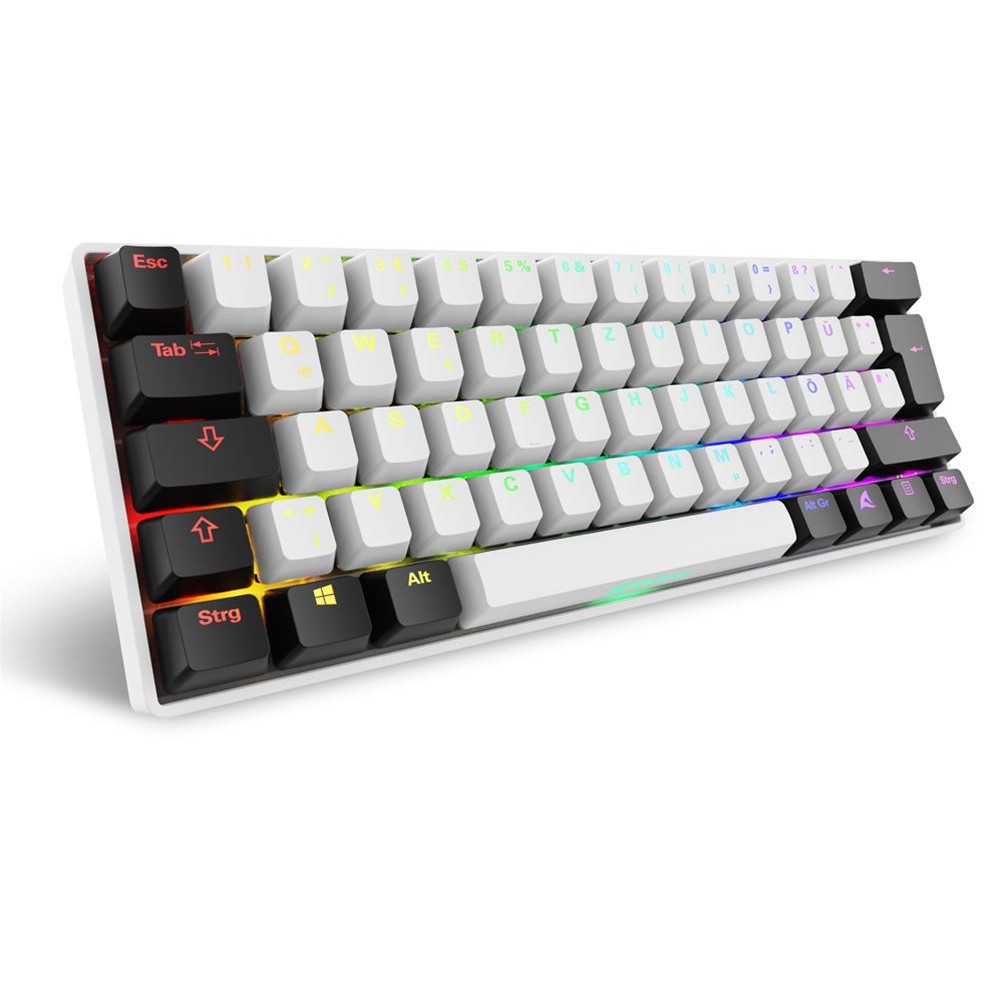 Sharkoon Gaming Tastatur Skiller SGK50S4 Gen2 weiß-gelb DE