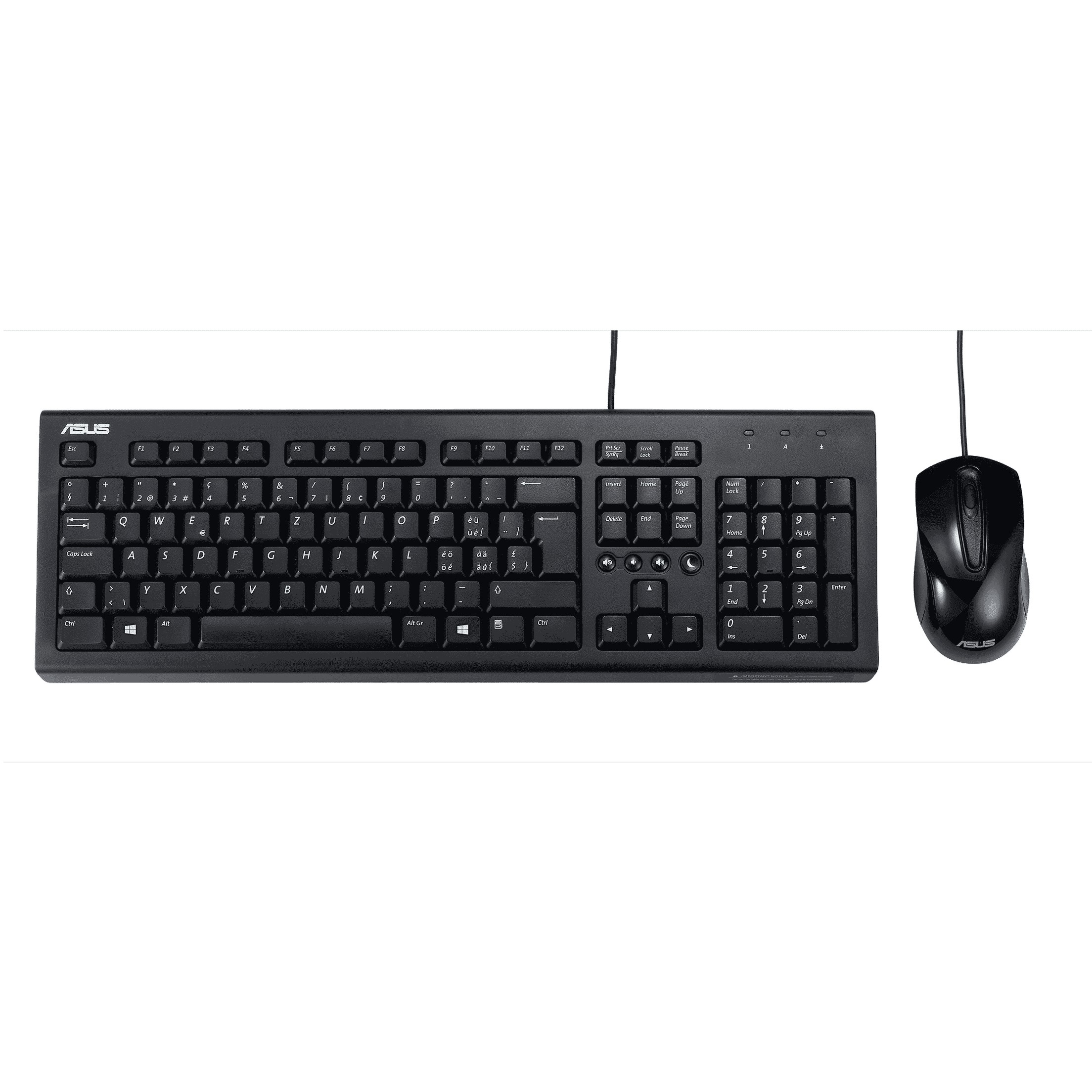 ASUS U2000 Keyboard + Maus Set kabelgebunden black