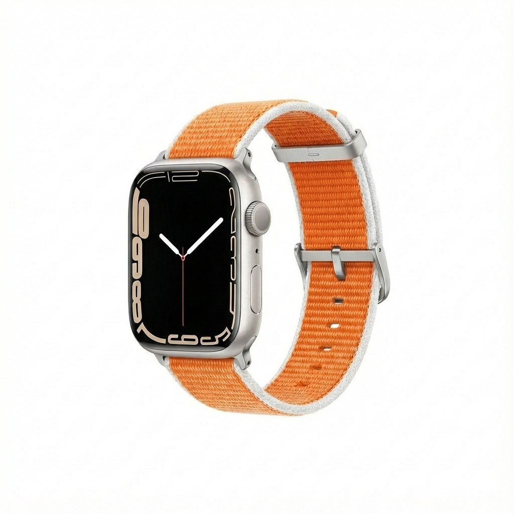 Premium Pro Armband für Apple Watch, Orange/Weiß, 40mm, 41mm, 38mm, 42mm (Series 10), GA-MAG-BNDA-P+GSS