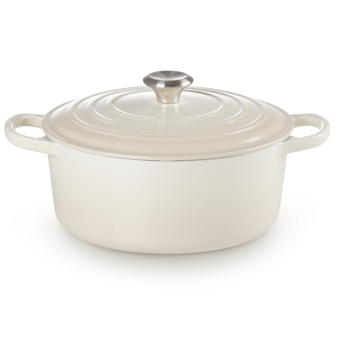 Le Creuset Signature Roaster round 26cm meringue (21177267164430)