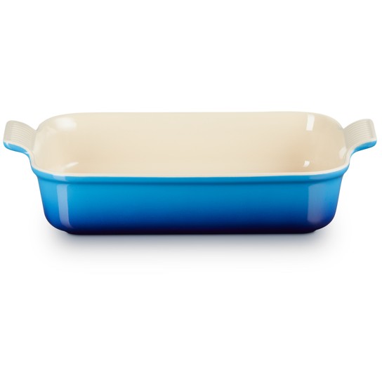 Le Creuset 71102322200001 Rechteckige Auflaufform Tradition, 32 cm, Azure