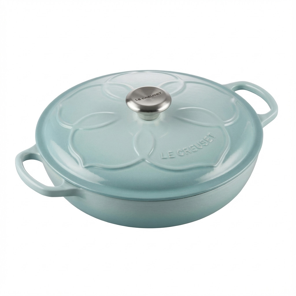Le Creuset Gourmet-Profitopf Blume 26 cm sea salt