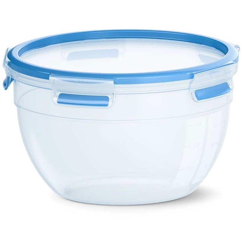 Emsa N1011400 Clip & Close Frischhaltedose rund Transparent/Blau