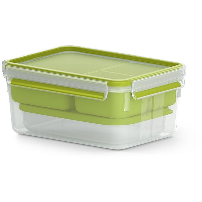 Emsa N1071600 Clip & Go Lunchbox XL transparent/hellgrn