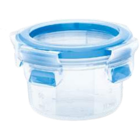 Emsa 508550 Runde Frischhaltedose mit Deckel. 0.15 Liter. Transparent/Blau