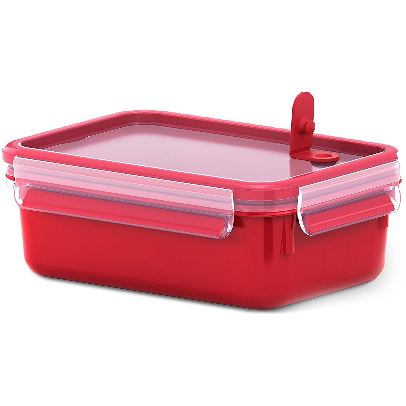 Emsa Mikrowellendose. Lunchbox. 1.0 Liter. Rot/Transparent. Clip & Micro. 517773