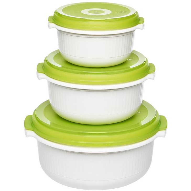 Emsa 509741 Micro Family 3er Pack 0.5 / 1.0 / 1.5 L wei /hellgrn