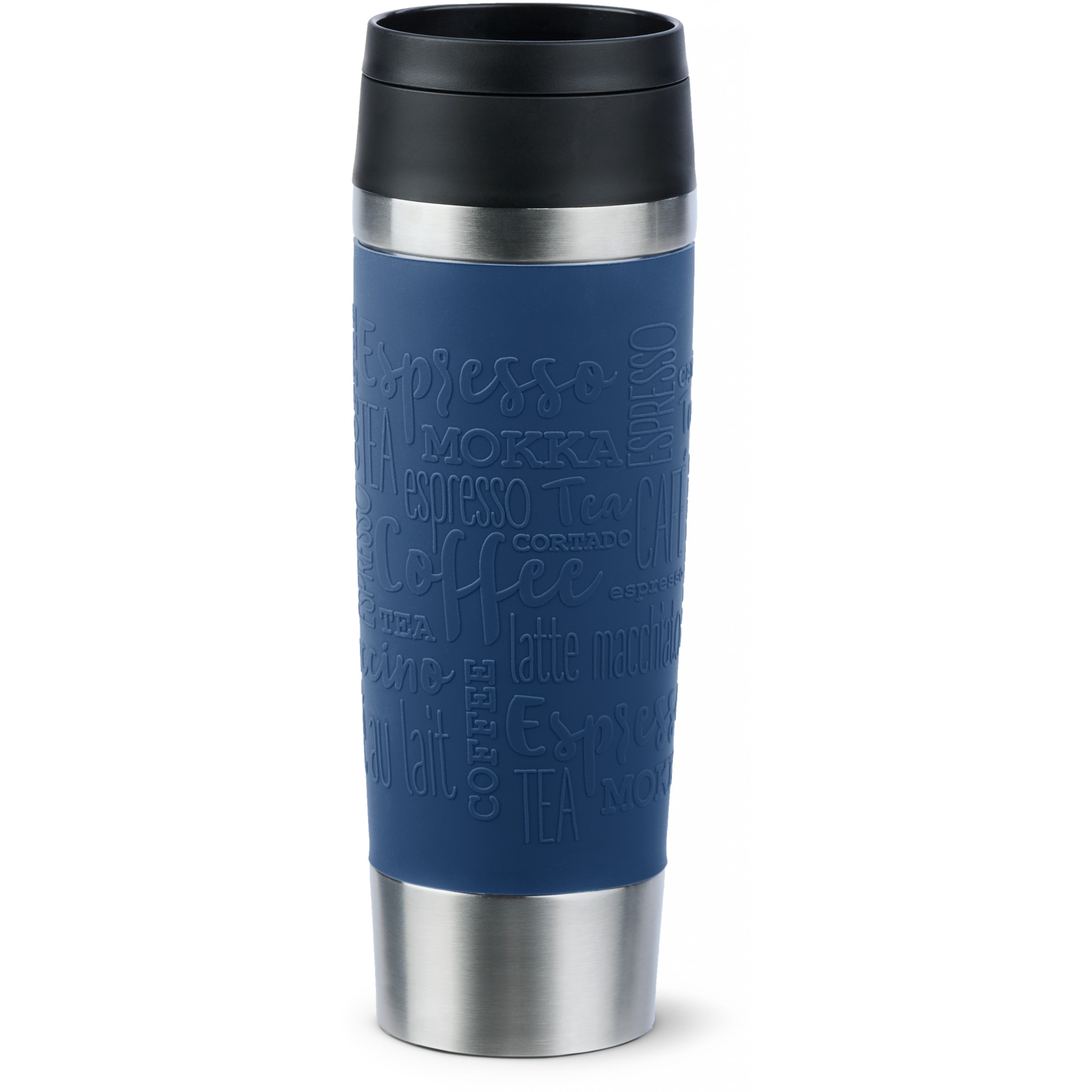 Emsa TRAVEL MUG Classic Grande Thermobecher (dunkelblau/edelstahl, 0,5 Liter)