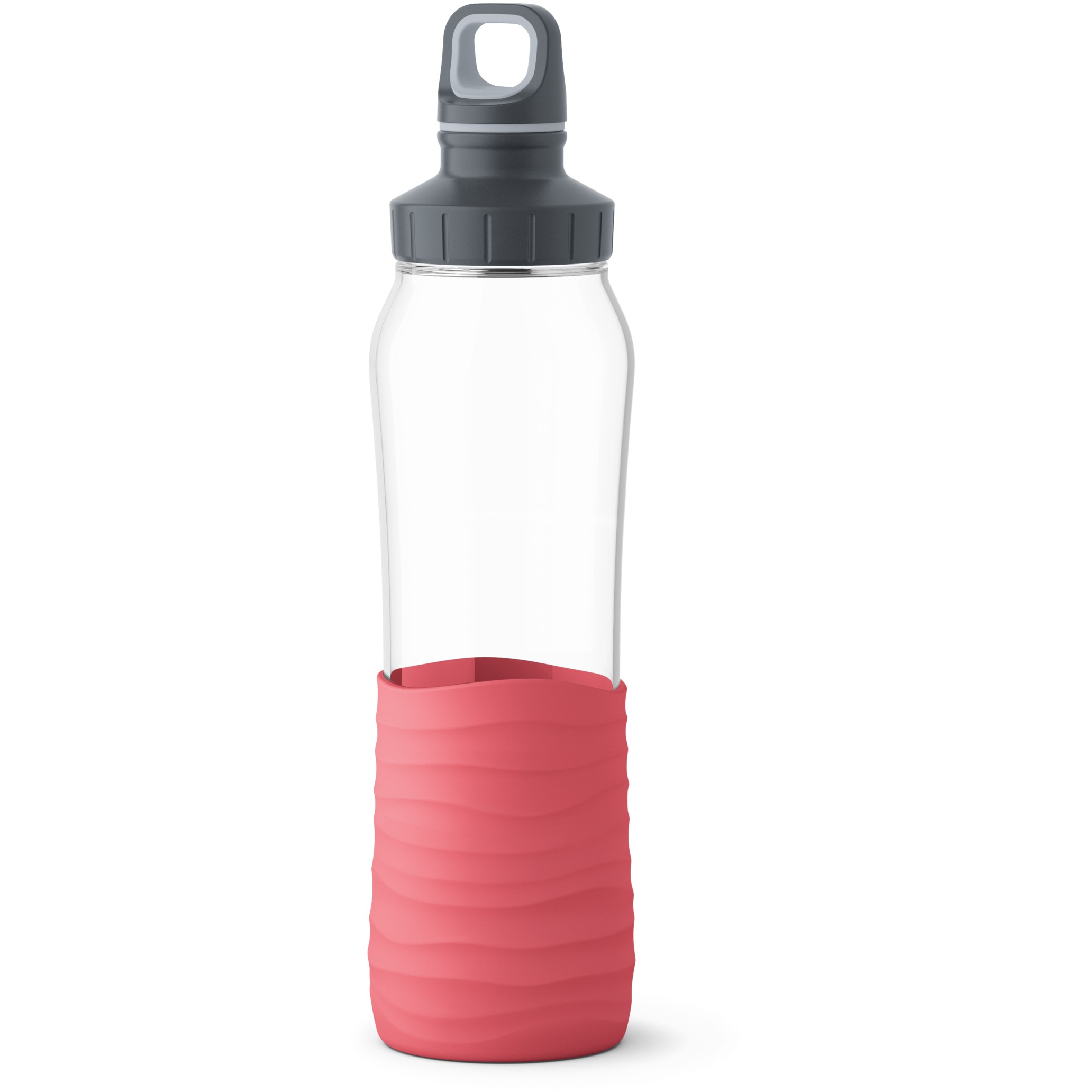 Emsa N31004 Drink2Go Glas Trinkflasche : 0.7 Liter Korall-Rot