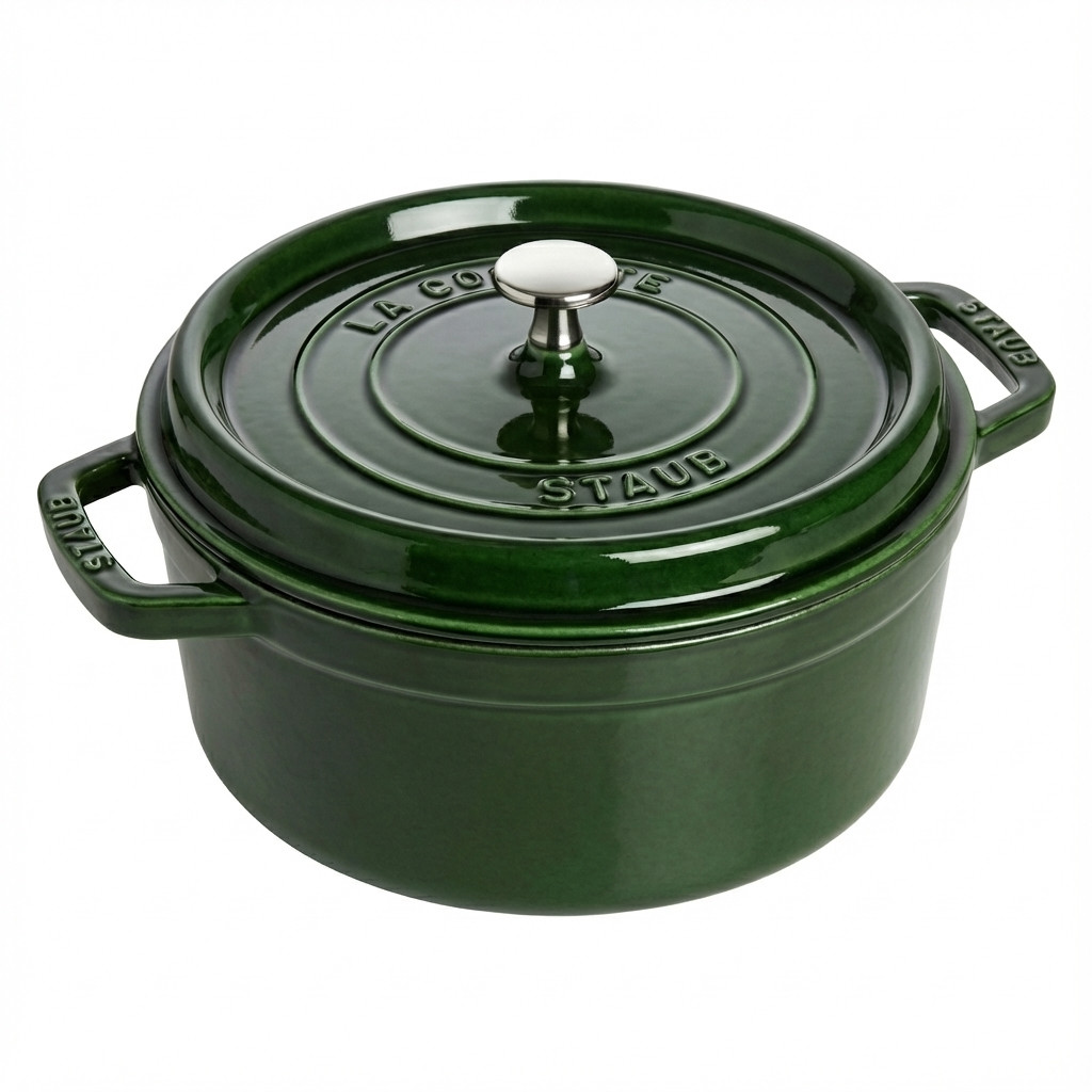 Staub La Cocotte 24cm rund Basilikum-Grn, Gusseisen