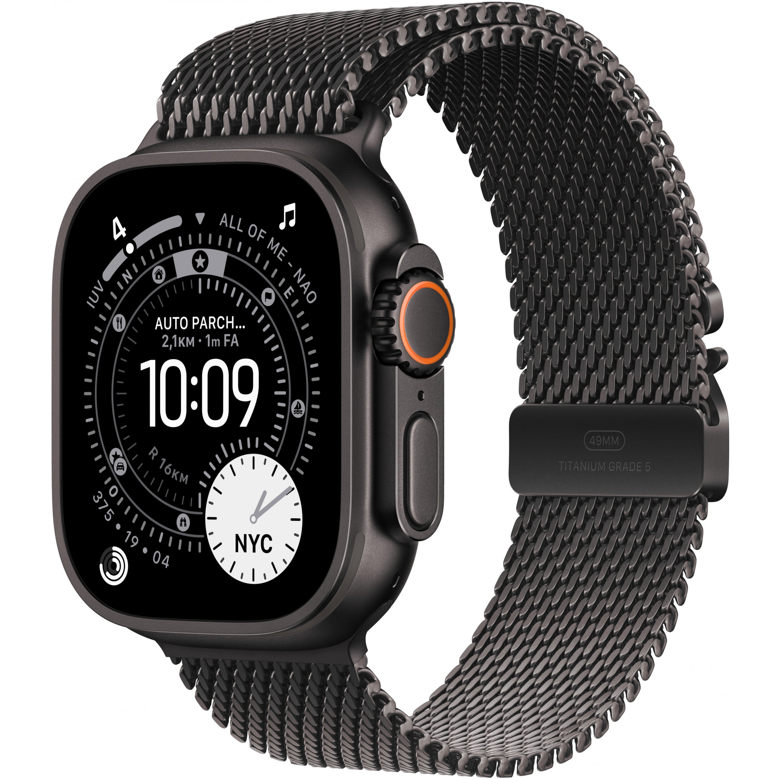Apple Watch Ultra 3 Titanium Cellular 49mm Schwarz (Milanaise Titan schwarz) Medium