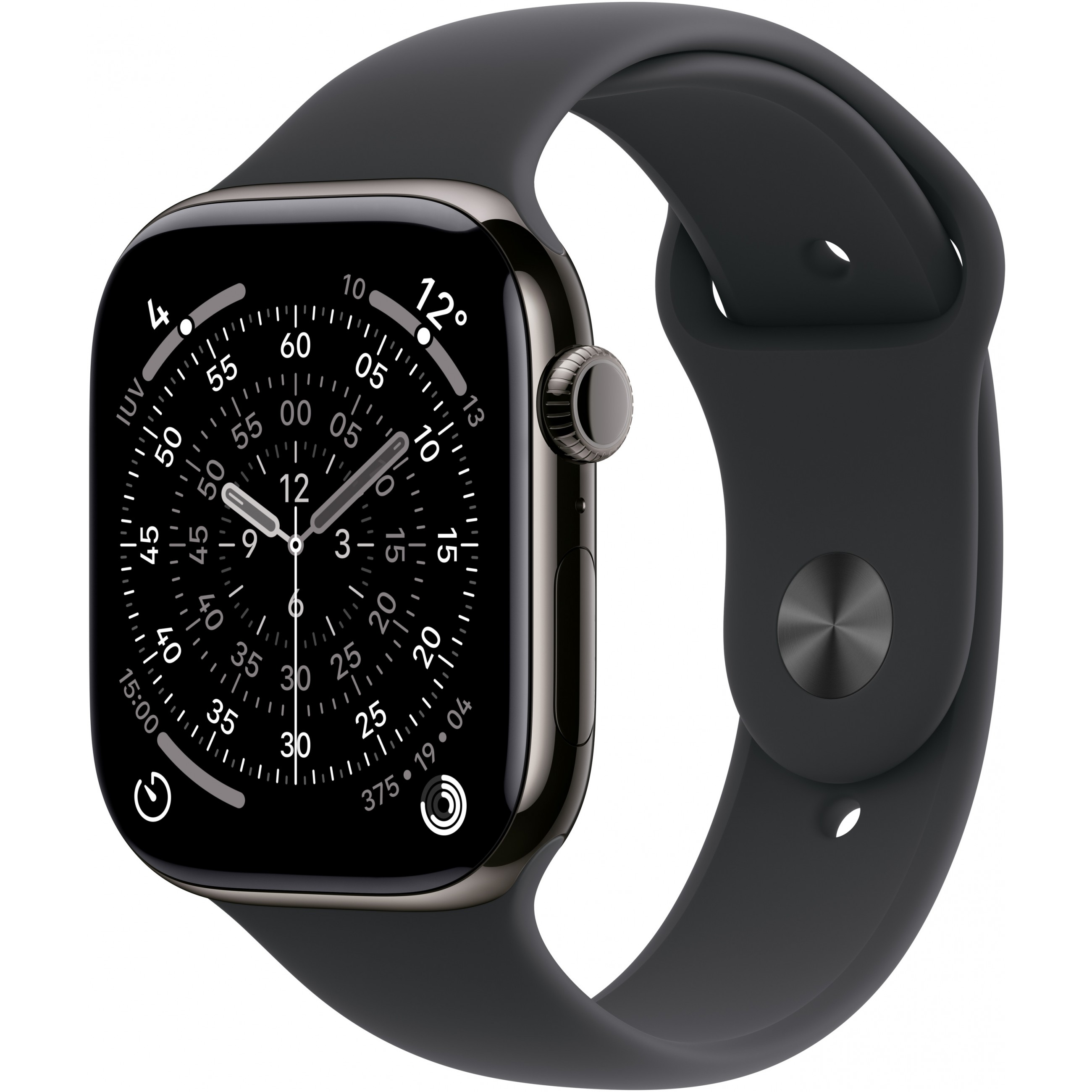 Apple Watch S11 Titan Schiefer Cellular 46mm (Sportarmband schwarz) S/M