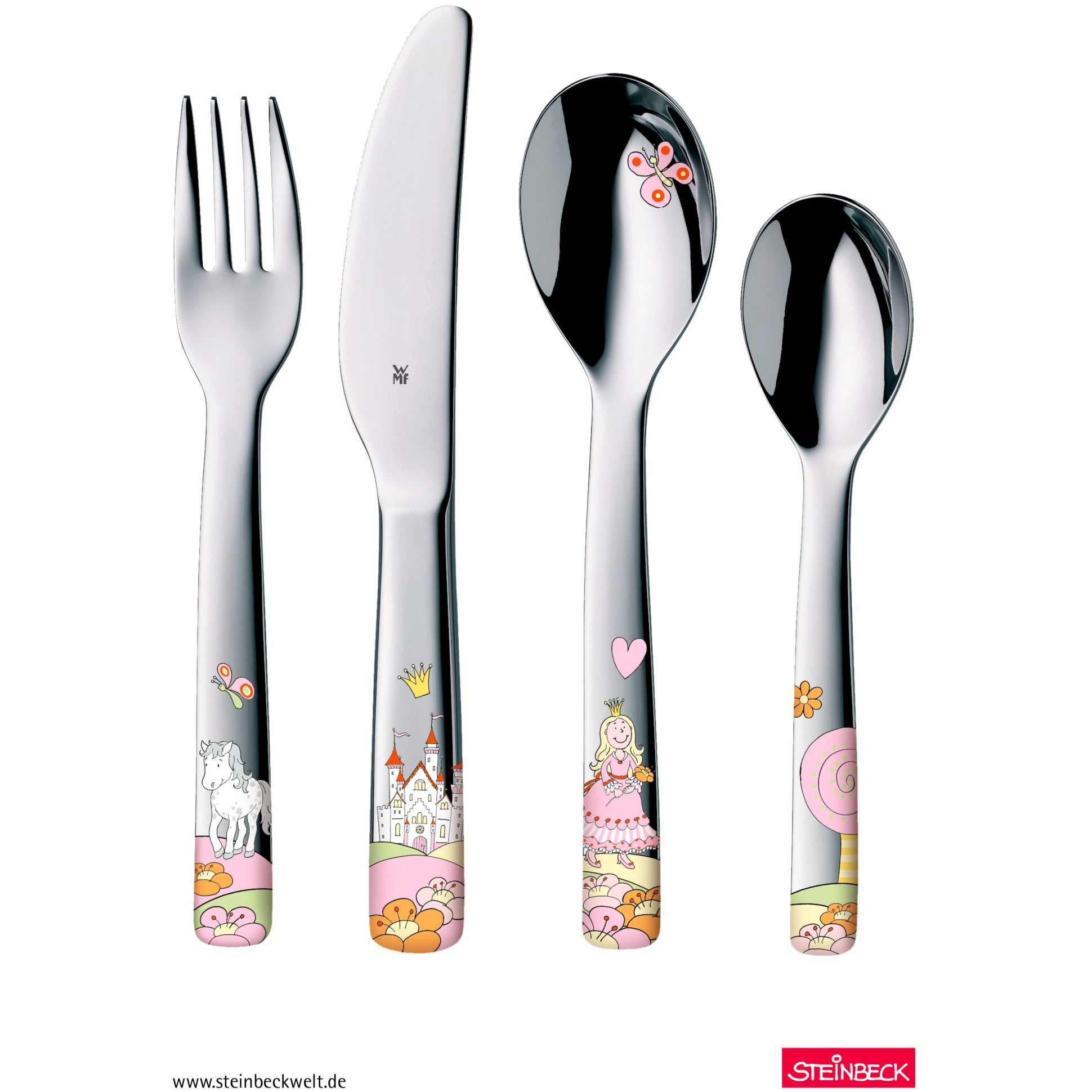 WMF 1294176040 Prinzessin Anneli Kinderbesteck Set 4-teilig