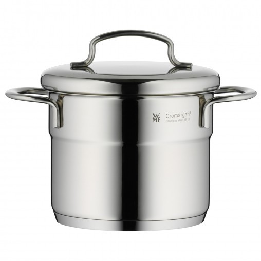 WMF 0712776040 Mini Kochtopf. klein 12cm. Metalldeckel. Fleischtopf 1.0 l