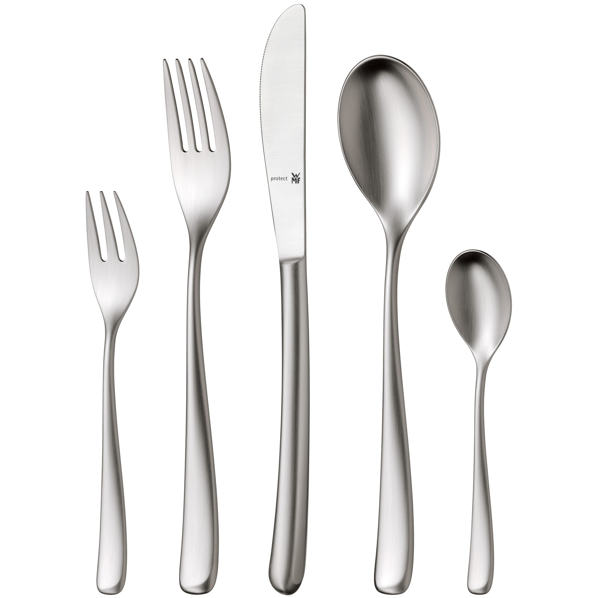 WMF Vision Besteck Set 12 Personen, 66 teilig, 60 Teile mit Servierbesteck
