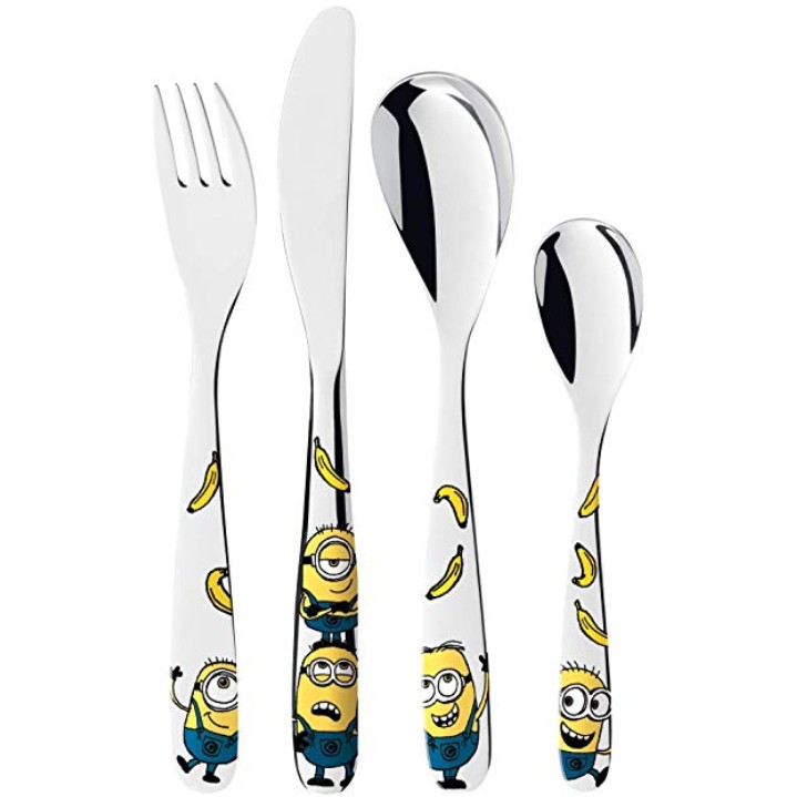 WMF 1286076040 Minions Kinderbesteck Set 4-teilig