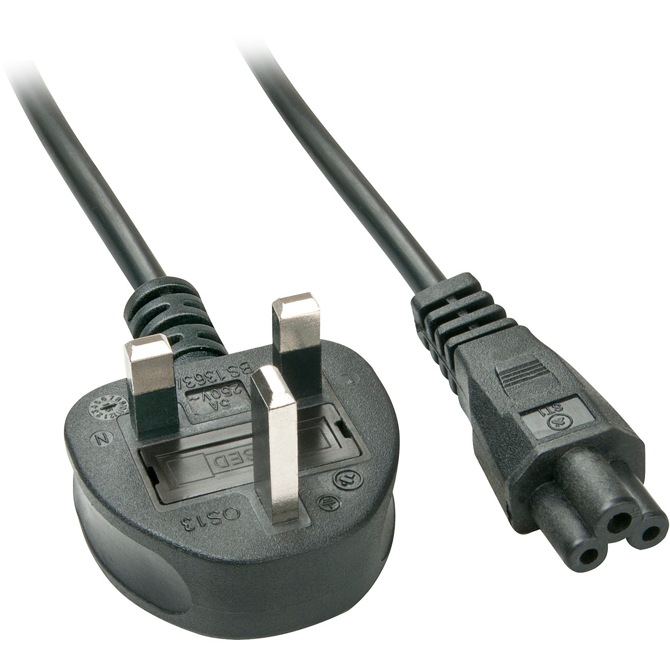 LINDY IEC-Netzkabel UK C5 2m