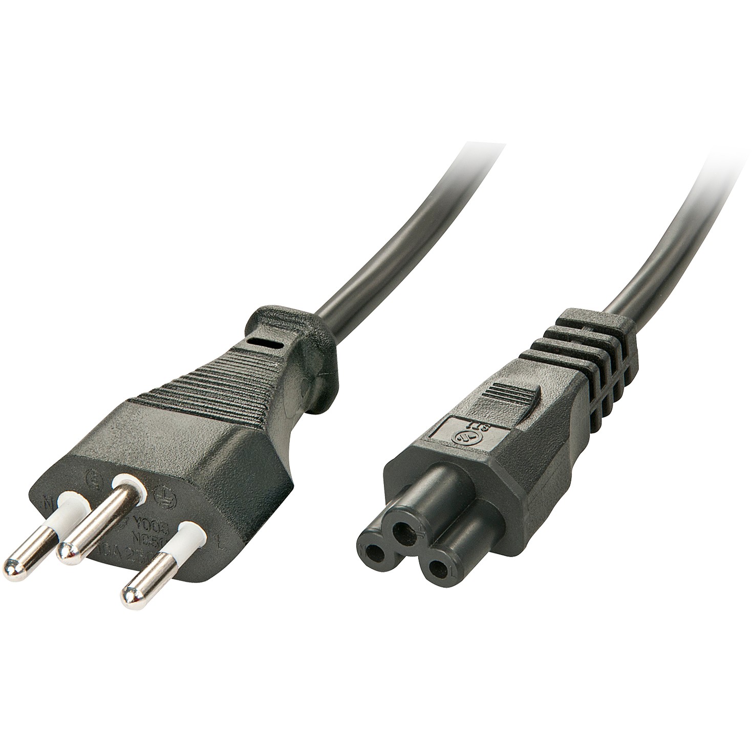 LINDY IEC-Netzkabel Schweiz 320-C5f 2m