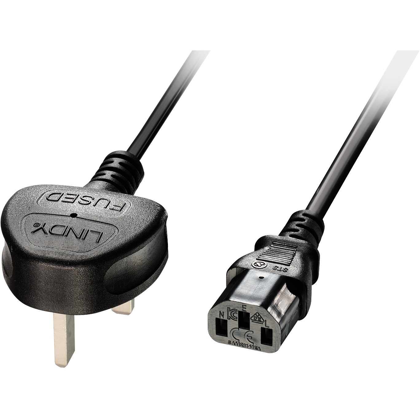 LINDY IEC-Netzkabel UK C13 3m