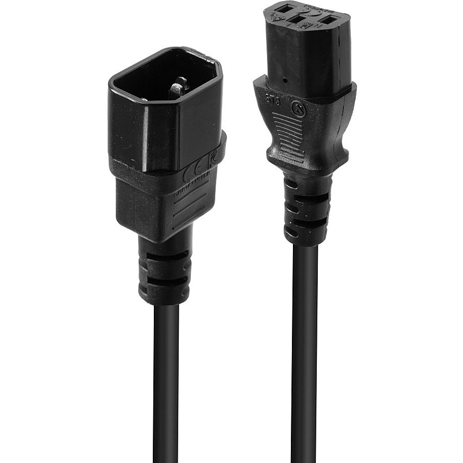LINDY 0.5m IEC C14 an IEC C13 Netzkabel