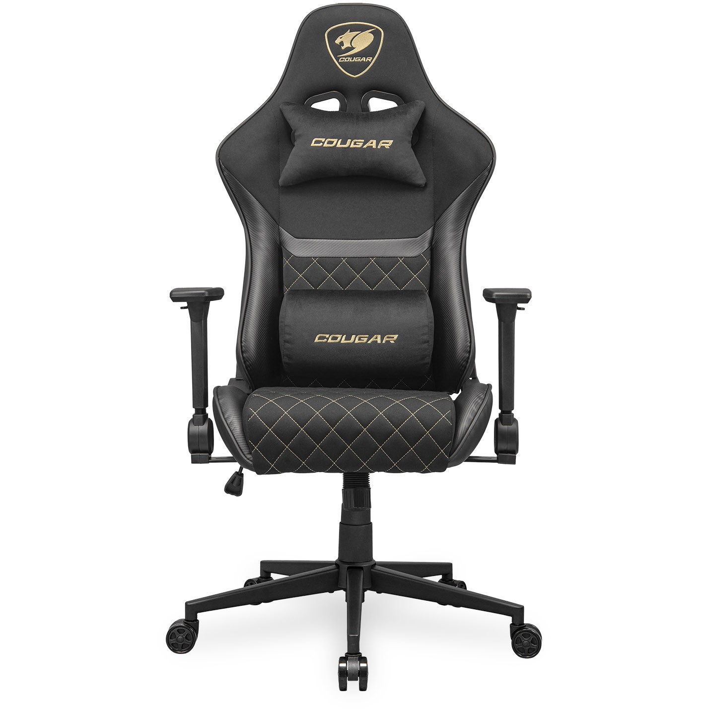 COUGAR Gaming-Stuhl Armor One V2 Gold F, PVC/Stoff, Schwarz