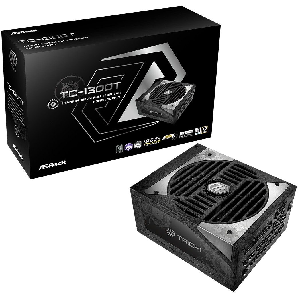 1300W ASRock Taichi Series TC-1300T 1300W ATX 80+ Titanium black retail