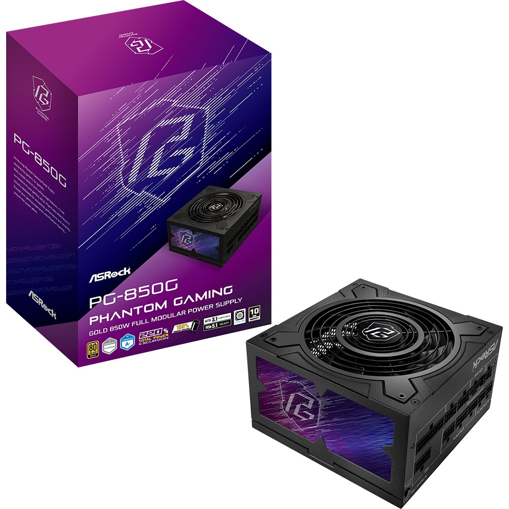 850W ASRock Phantom Gaming PG-850G 850W ATX 80+ Gold black retail