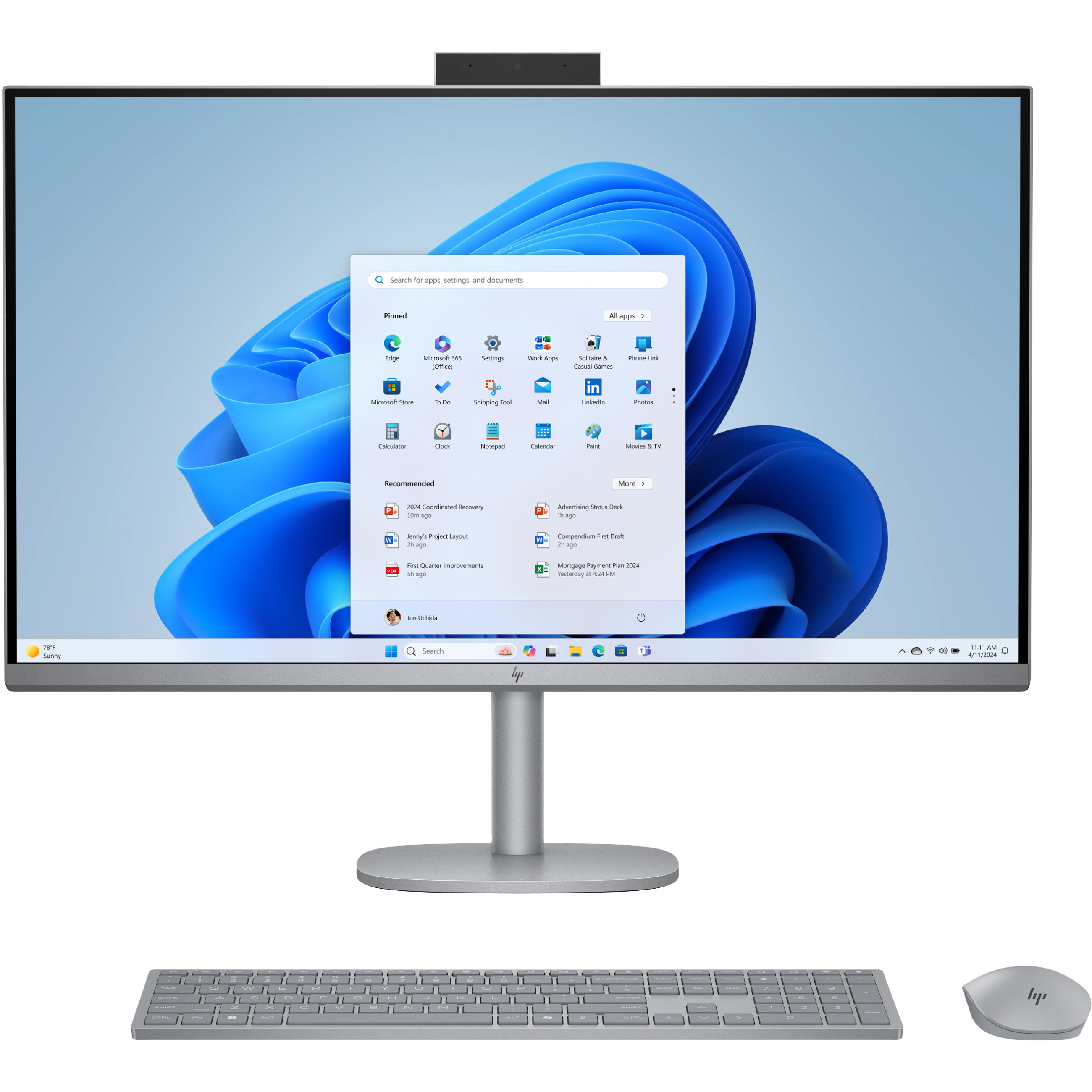 HP OmniStudio X All-in-One 32-c0073ng (silber. Windows 11 Home 64-Bit)