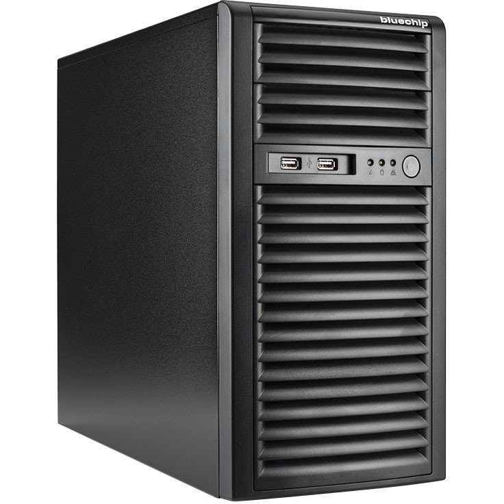 Server bluechip SERVERline T10301s Tower Atom C3558 16 GB DDR4. 960 GB SSD. 4 x Gigabit Ethernet