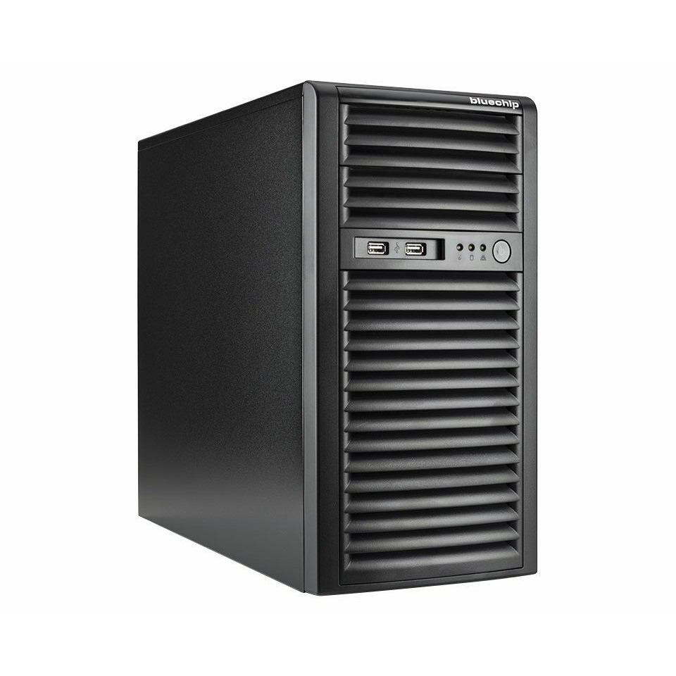Server bluechip SERVERline T30331s Silent/Quiet-Server. Tower Xeon E-2414 32GB 2x480GB SSD. 2 x Gigabit Ethernet