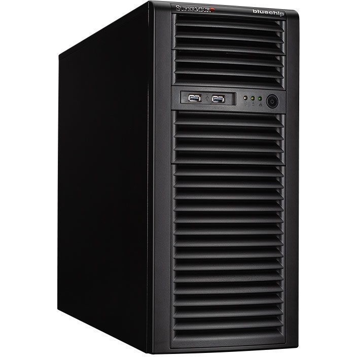 Server bluechip SERVERline T30332s Silent/Quiet-Server. Tower Xeon E-2414 32GB 2x480GB SSD. 2 x Gigabit Ethernet