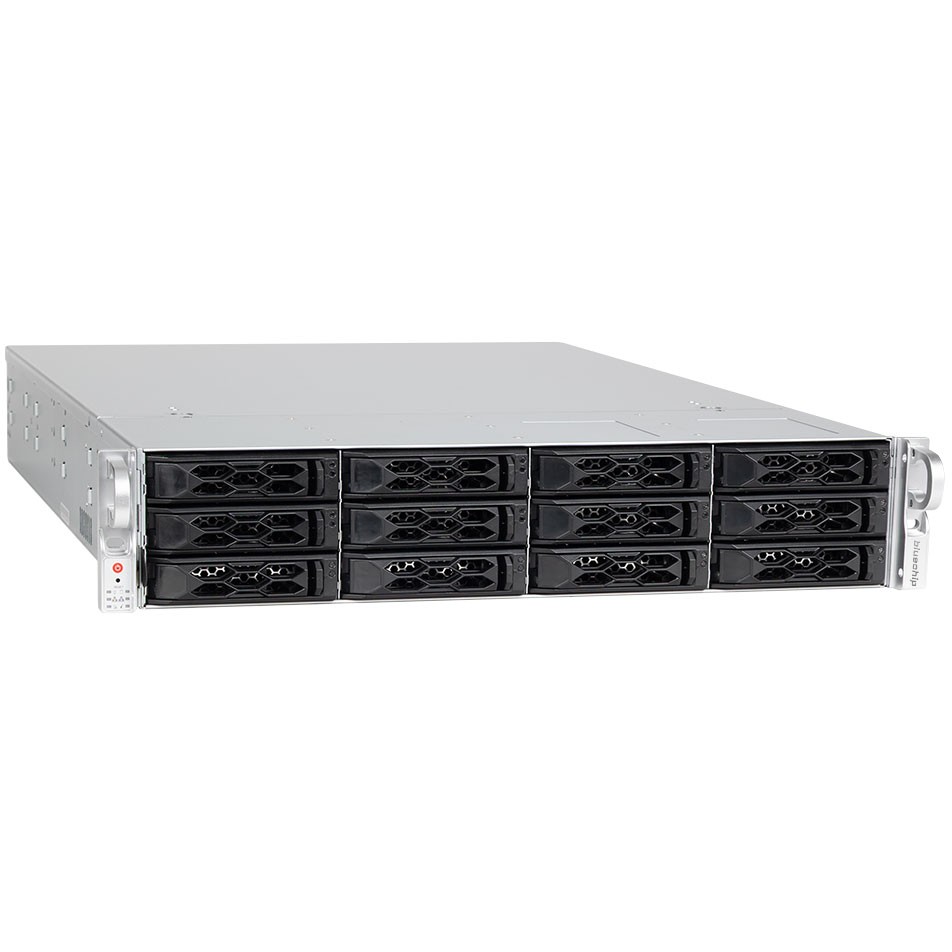 Server bluechip SERVERline R52316s 2HE Rack, 2×Xeon 4410Y 64GB 2x480GB SSD, TPM-Modul