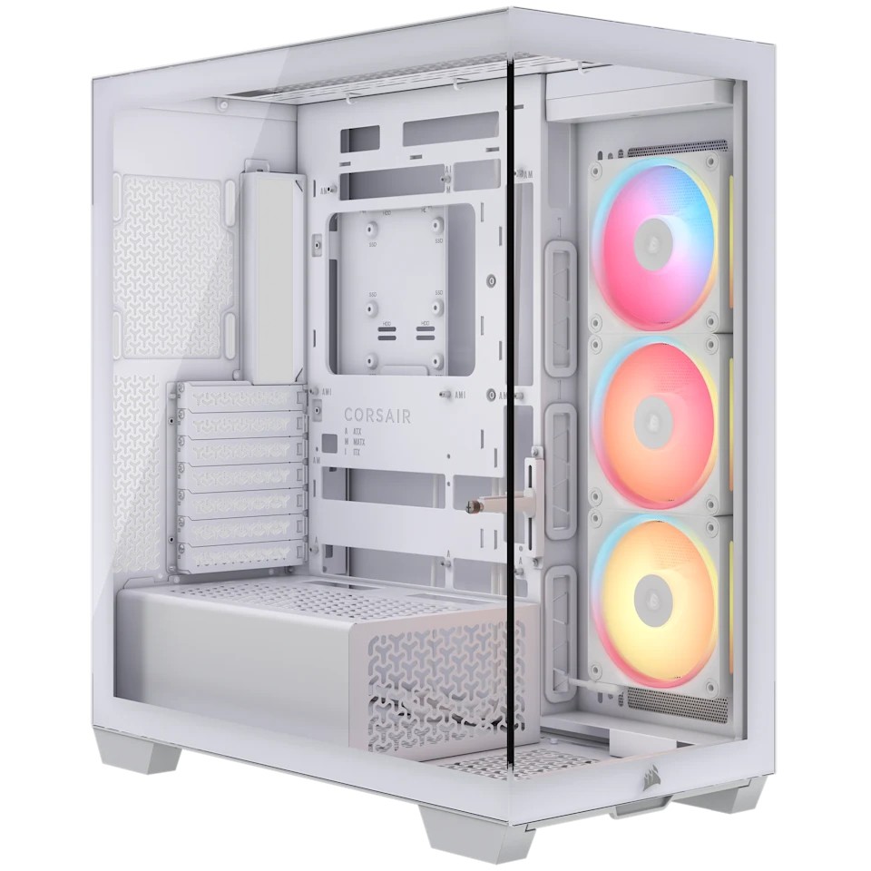 CORSAIR Midi 3500X LXR LINK (Tempered Glass) White