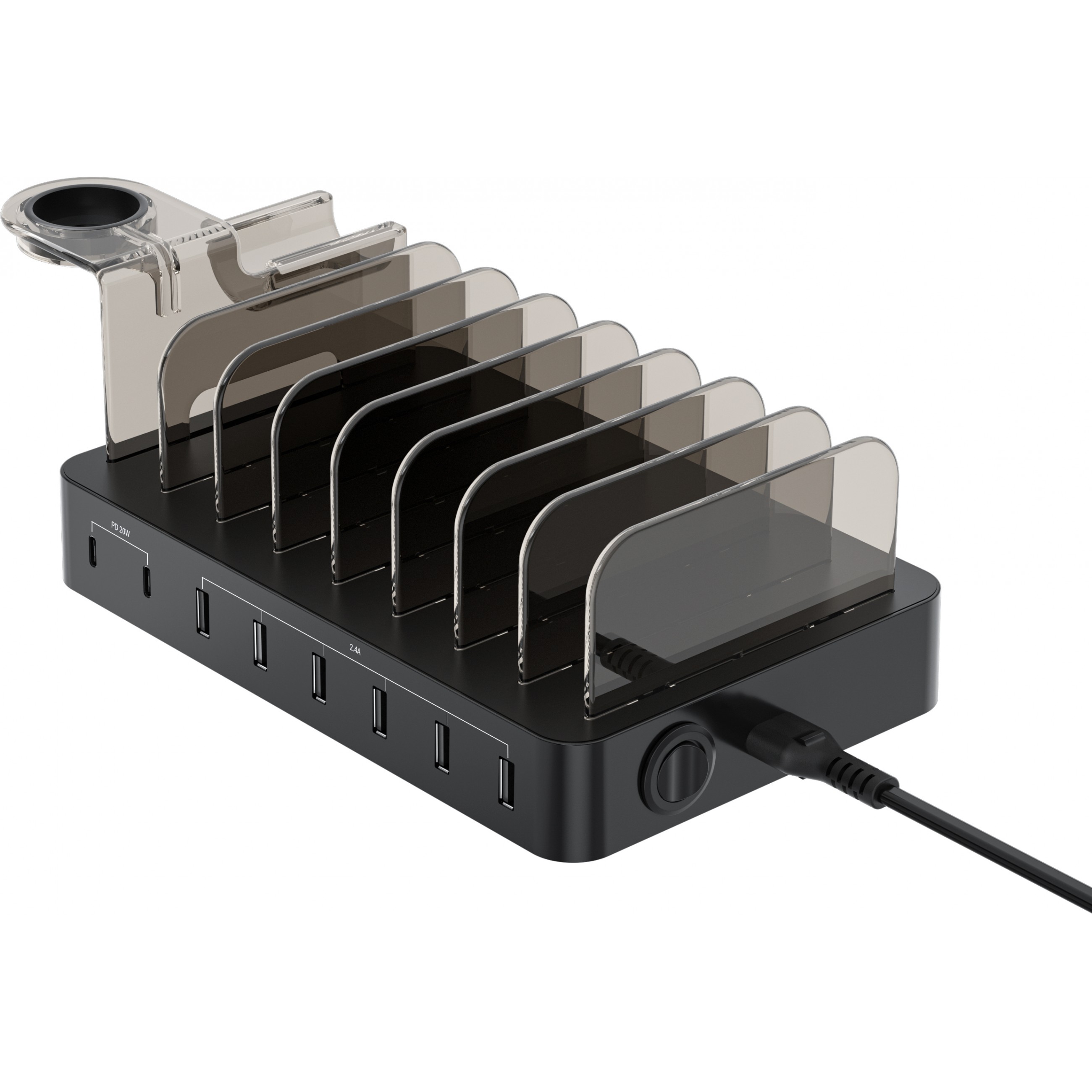 CONCEPTRONIC Ladegerät 8Port 6xUSB-A/2xC Multi 75WPD3.0 sw