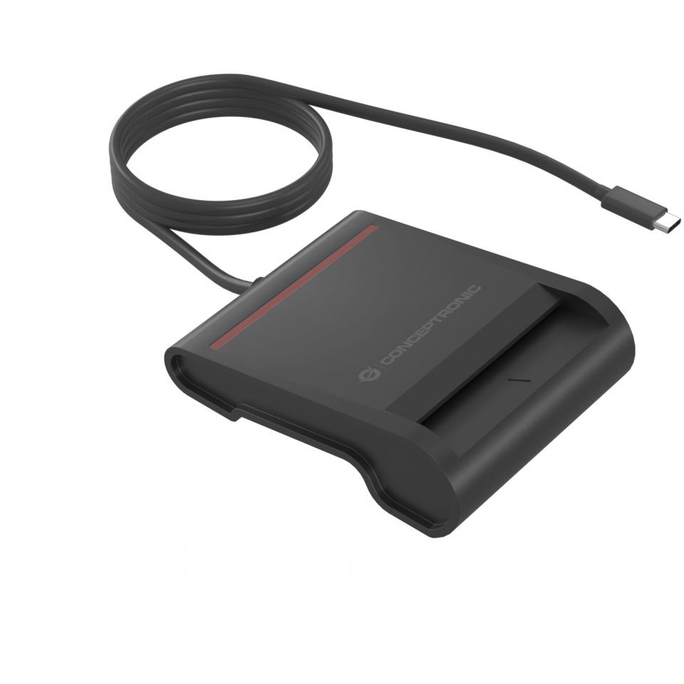 CONCEPTRONIC Smart-ID Kartenleser USB-C2.0 schwarz
