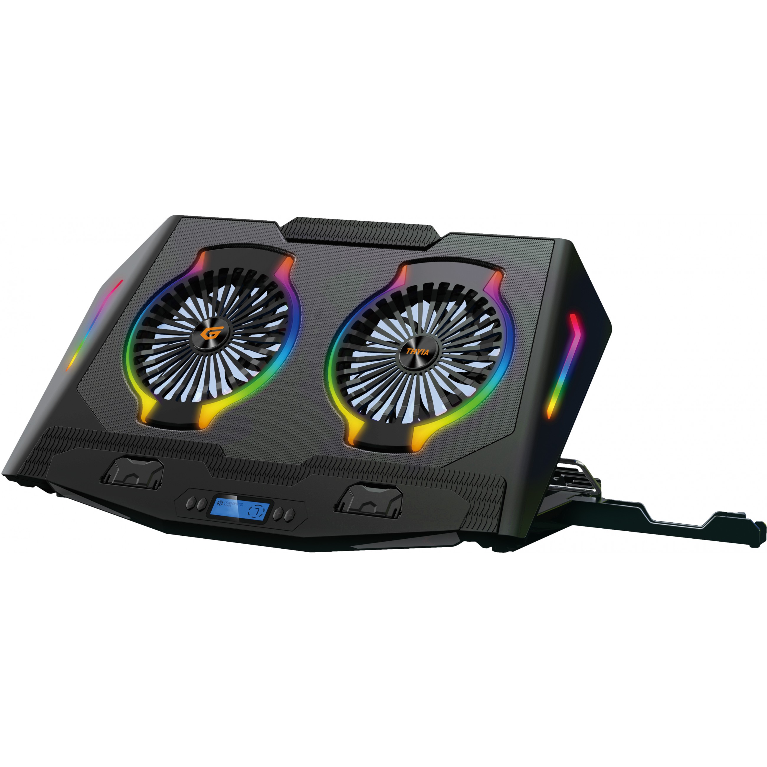 CONCEPTRONIC 2-Fan USB-A2.0 Laptop-Kühlpad 40Kg RGB 17