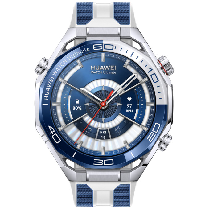 HUAWEI WATCH Ultimate 2 (March-B29),Blue and White Fluoroelast