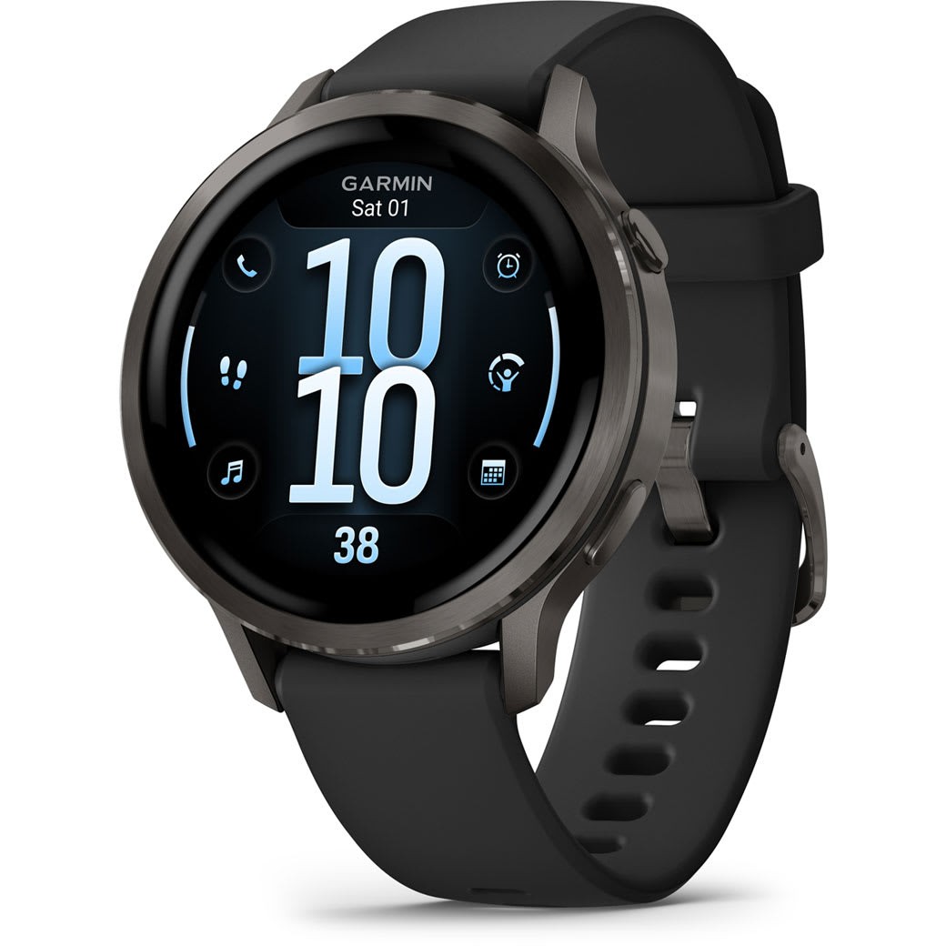 Garmin Venu 4 41mm Silikon-Armb. schwarz/schiefergr