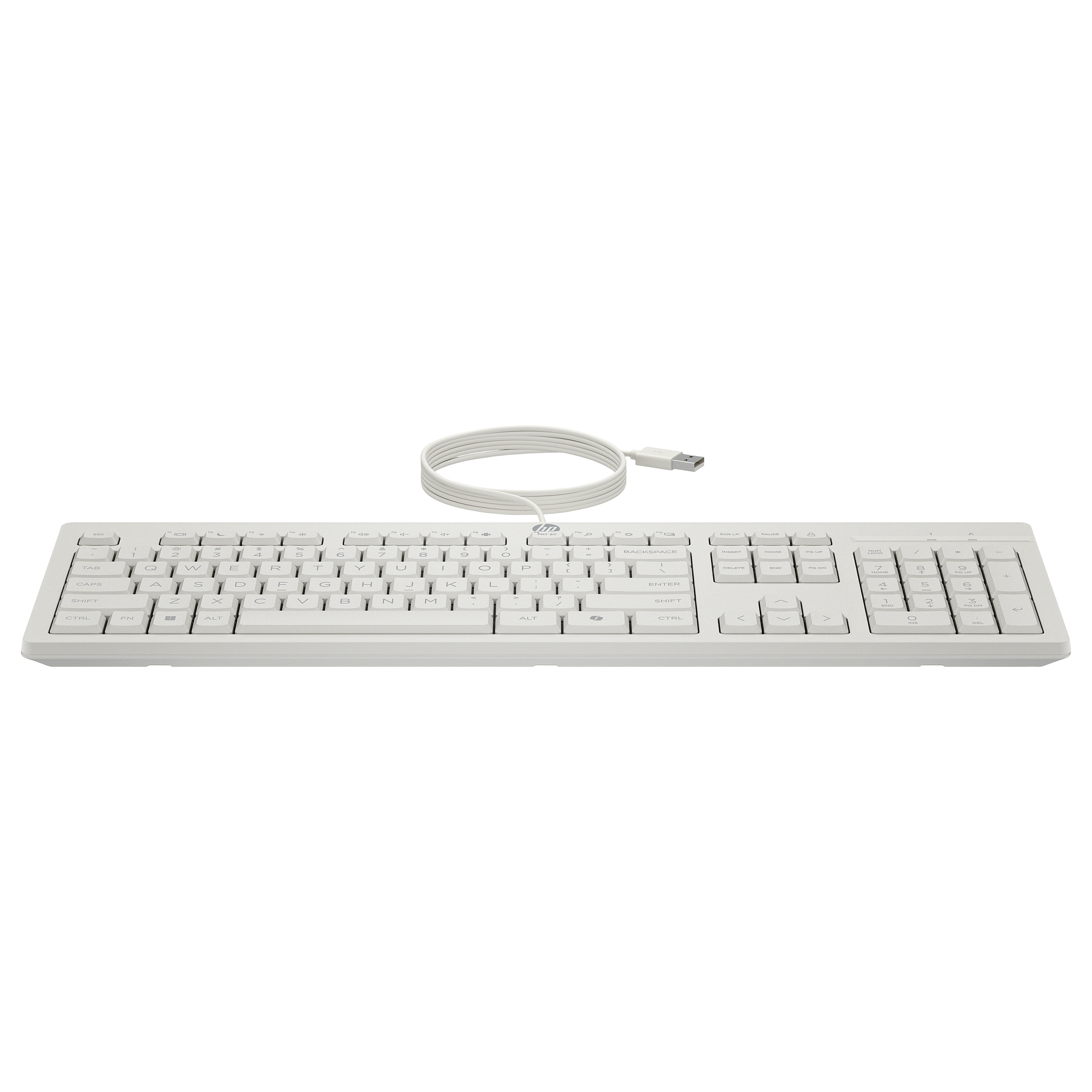 HP Tastatur+Maus 225 Set Kabelgebunden Weiß