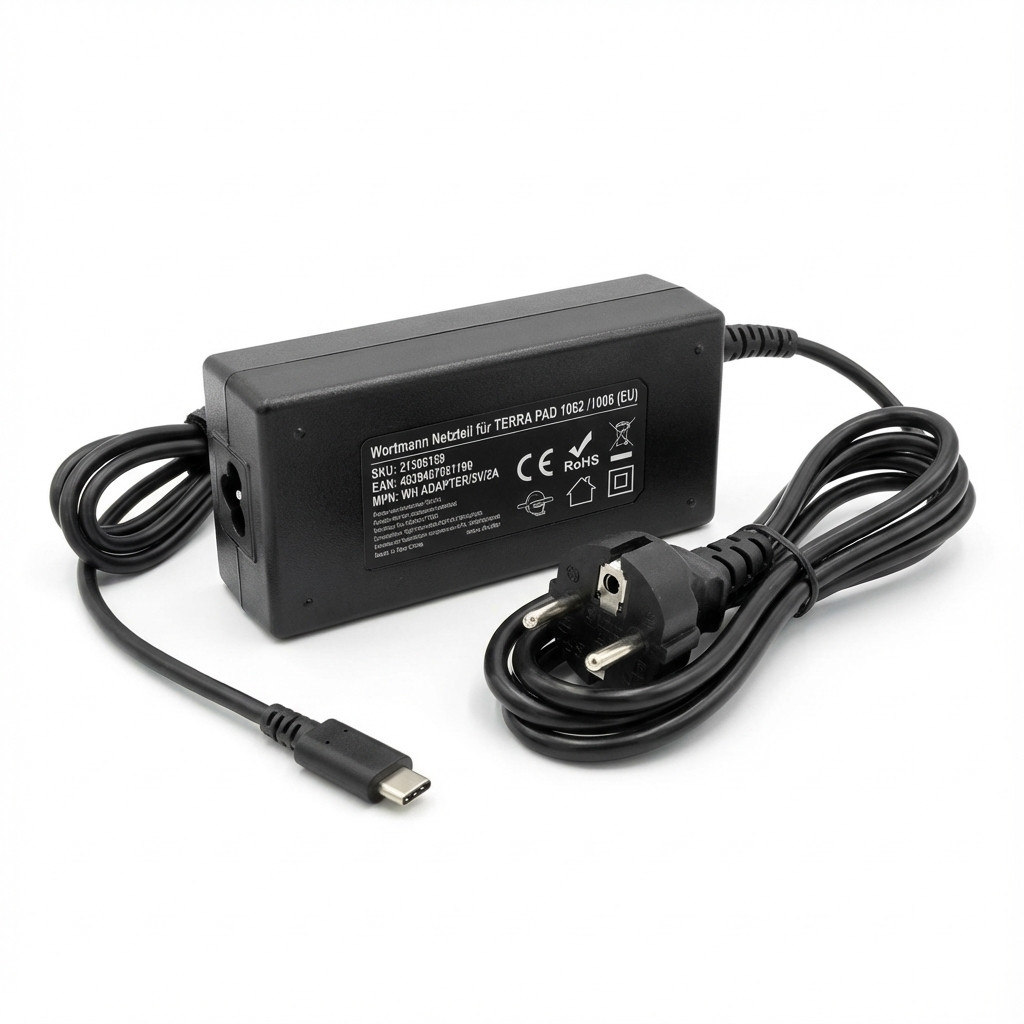 Wortmann Netzteil für TERRA PAD 1062/ 1006 (EU), USB Type C