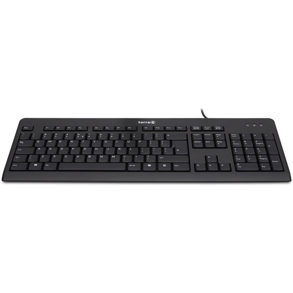 Wortmann TERRA Keyboard 1500 Corded [US/EU] USB black Copilot QWERTY, 105 toetsen, met kabel, 1,80m