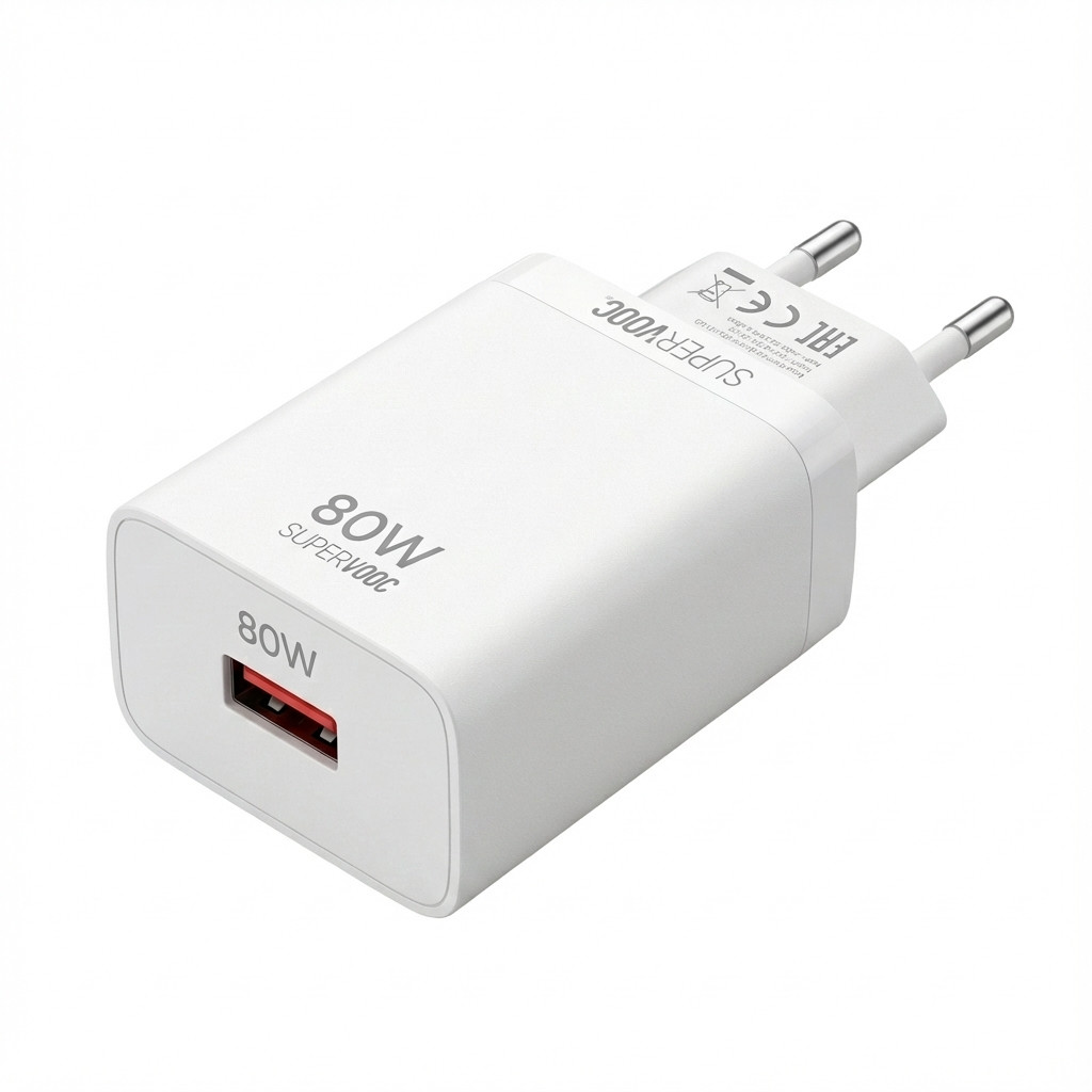 Realme 80W USB-A SuperVooc Adapter white