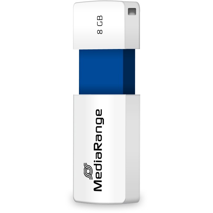 STICK MediaRange USB-Stick 8GB USB 2.0 Slider blue