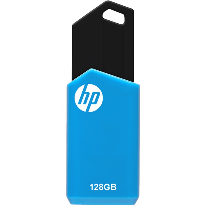 STICK 128GB HP v150w 2.0 Flash Drive (black/blue) retail