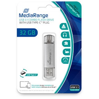 STICK MediaRange USB-Stick 32 GB USB 3.1 combo mit USB Type-C