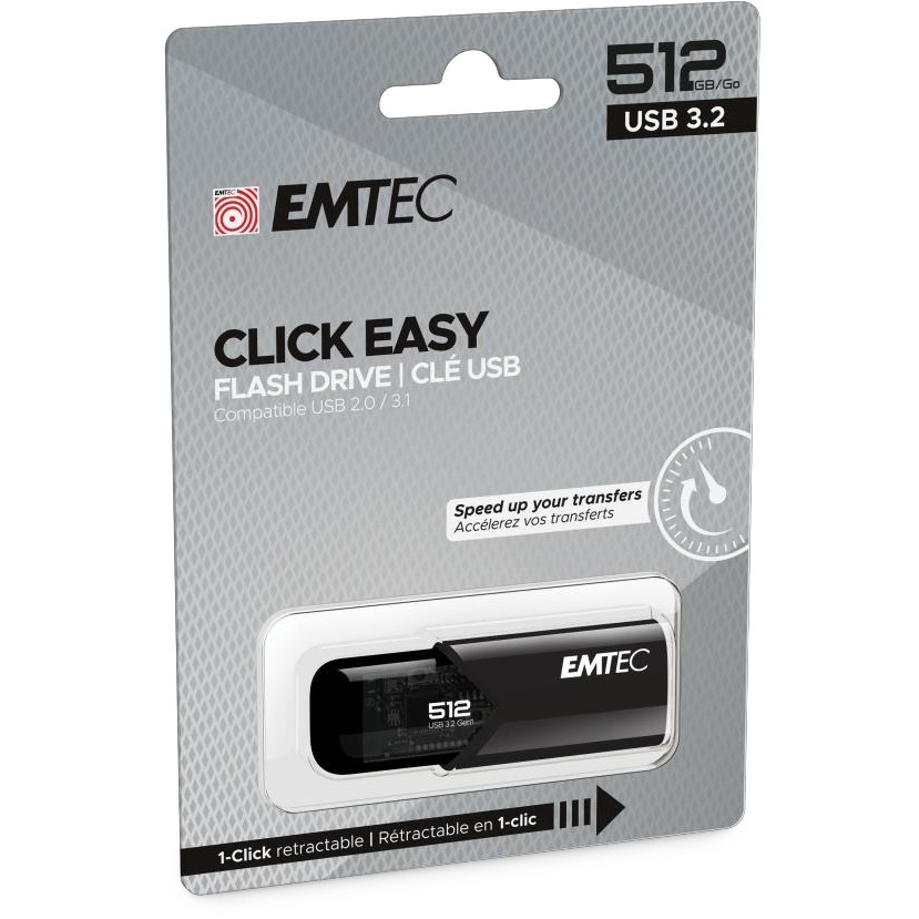 STICK Emtec USB3.2 Click Easy B110 512GB Black